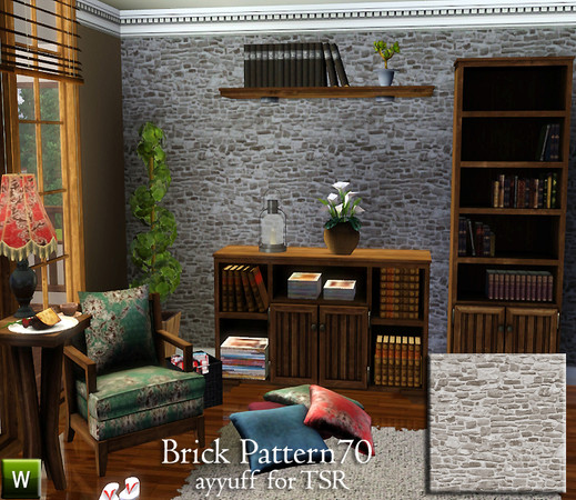 Sims 3 — Brick Pattern70 by ayyuff — recolorable brick pattern