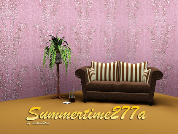 Sims 3 — Summertime277a by matomibotaki — Floral pattern in light colors, 3 channel, to find under Theme.