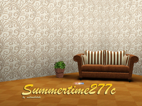 Sims 3 — Summertime277c by matomibotaki — Floral pattern in light colors, 3 channel, to find under Theme.