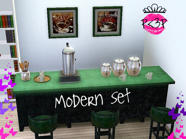 Sims 3 — Modern Set by Pink3_Princess — I decided that I was tired of looking at those chickens and what not on the Maxis