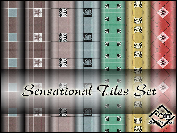 Sims 3 — Sesational  Tiles Set by Devirose — Beautiful patterns for kitchens and bathrooms--I created these patterns with