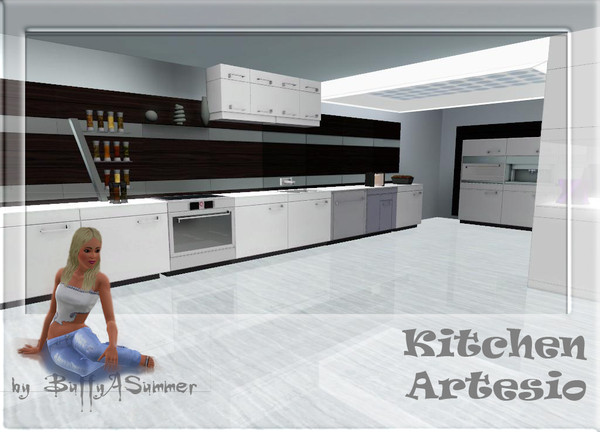 Sims 3 — Kitchen Artesio by BuffSumm — The kitchen is a remade from the Poggenpohl Kitchen Artesio. It contains 34 new