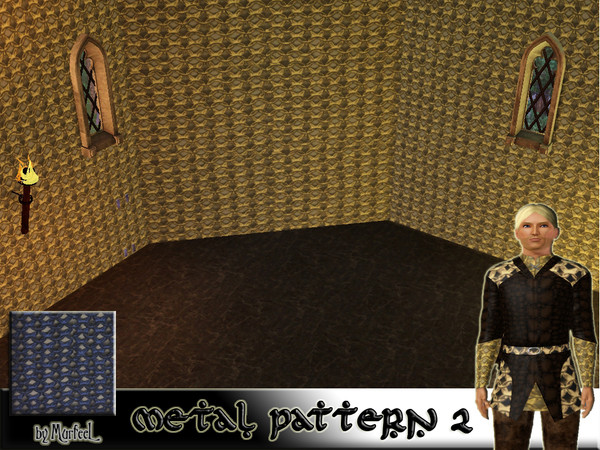 Sims 3 — Metal Pattern 2 (Chainmail) by murfeel — Chainmail pattern with 2 recolor channels.