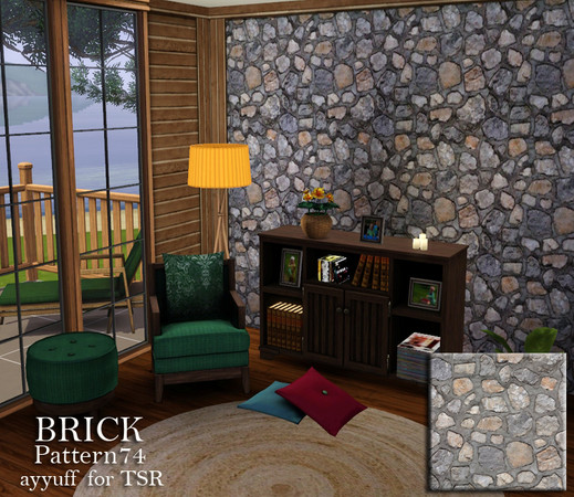 Sims 3 — Brick Pattern74 by ayyuff — Brick Pattern74