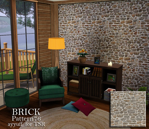 Sims 3 — Brick Pattern76 by ayyuff — Brick Pattern76