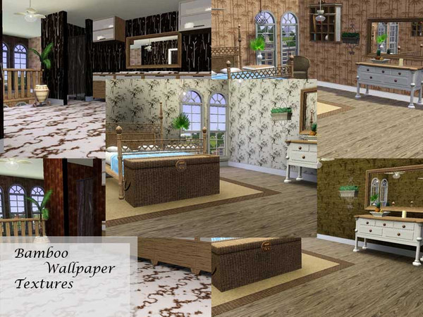 Sims 3 — Bamboo Wallpaper Textures by dixie_blue012000 — This is an exquisite set of bamboo textures that really looks