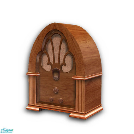 Sims 2 — A_G Clutter Set by Padre — Items include an antique cathedral style radio, antique telephone, (both upright and