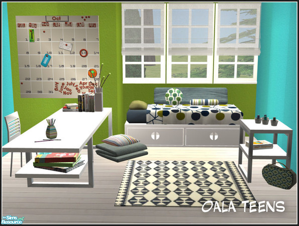Sims 2 — Oala Teens by mirake — Perfect for teens that like to hang arround in their room. The pillows can be placed on