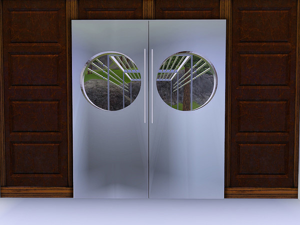 Sims 3 — door romi by jomsims — door romi door with round glass in the middle of the door