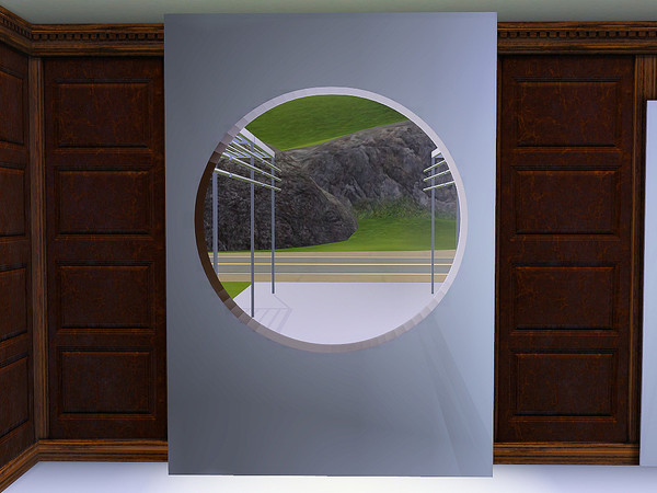 Sims 3 — window romi by jomsims — window romi design Window with round glass in the middle window.