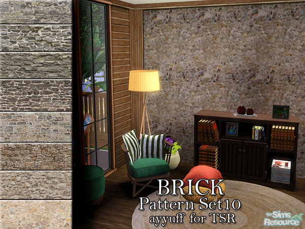 Sims 3 — Brick Pattern Set10 by ayyuff — 8 brick patterns..