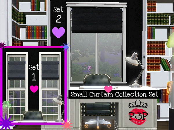 Sims 3 — Plain Curtain Collection by Pink3_Princess — Plain Curtain Collection in cludes the following: Set 1- Small