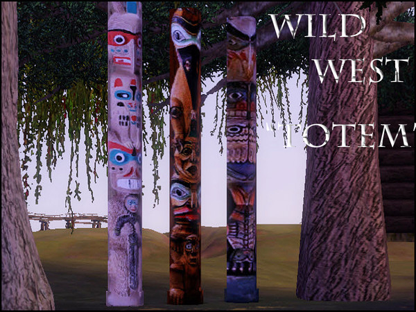 Sims 3 — WILD WEST TOTEM COLUMN by abuk0 — WILD WEST TOTEM COLUMN by abuk0