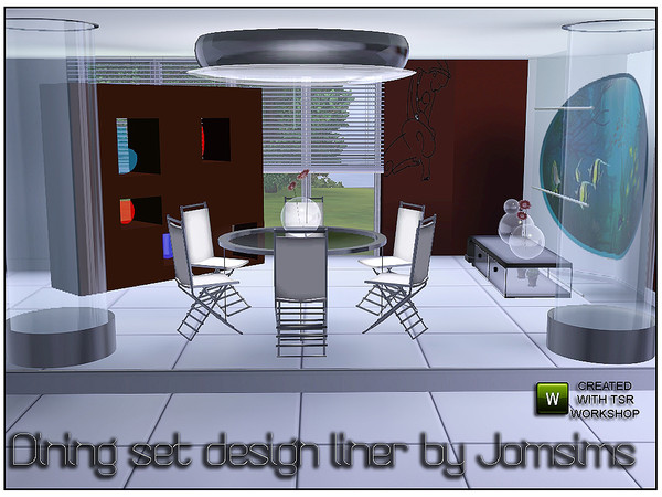 Sims 3 — dining set design liner  by jomsims — a continuation of my set design liner. here is the dining room table