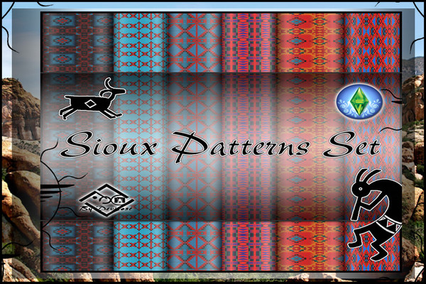 Sims 3 — Sioux Patterns Set by Devirose — Beautiful patterns inspired by Native American Indians.Find patterns in the
