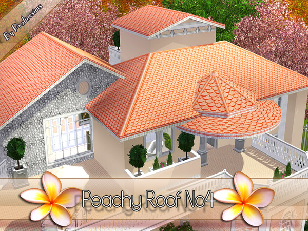 Sims 3 — Peachy Roof 4 by Pralinesims — By Pralinesims