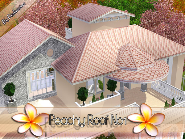 Sims 3 — Peachy Roof  by Pralinesims — By Pralinesims