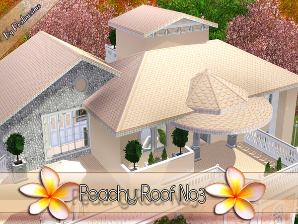Sims 3 — Peachy Roof 3 by Pralinesims — By Pralinesims