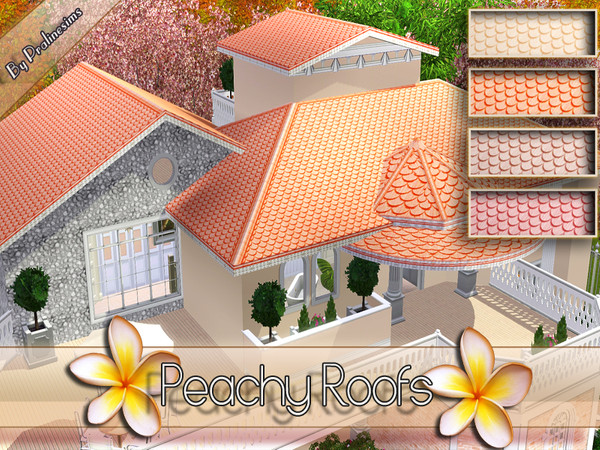 Sims 3 — Peachy Roofs by Pralinesims — By Pralinesims