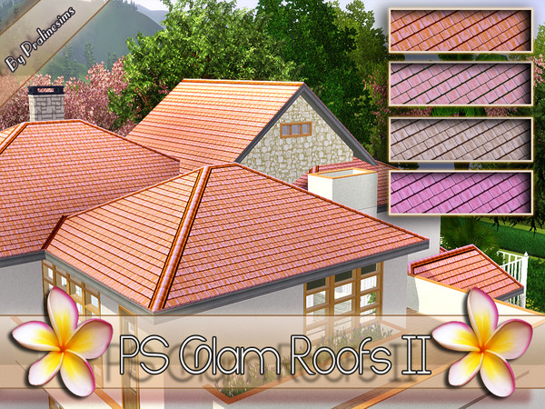 Sims 3 — PS Glam Roofs II by TSR Archive — This set contains four new roof recolours. Please enjoy:D