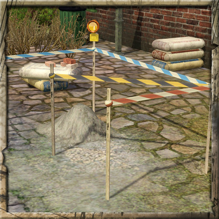 Sims 3 — Keep Off - Tape fencing by Cyclonesue — The fence that makes people want to breach it. keep off, keep out, keep