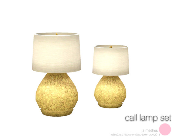 Sims 3 — Call Lamp Set by DOT — Call Lamp Set. Classic and Contemporary, ceramic Design Lighting, for Indoor Living