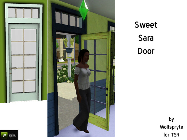 Sims 3 — Sweet Sara Build Set Door by wolfspryte — part of the Sweet Sara Build Set - a request from Degera!!