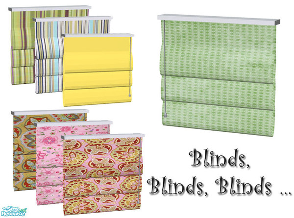 Sims 2 — More Curtains, please #10 by Sophel21 — recolors of Shakeshafts Lucca Kitchen Window Blind. Curtains come in 11