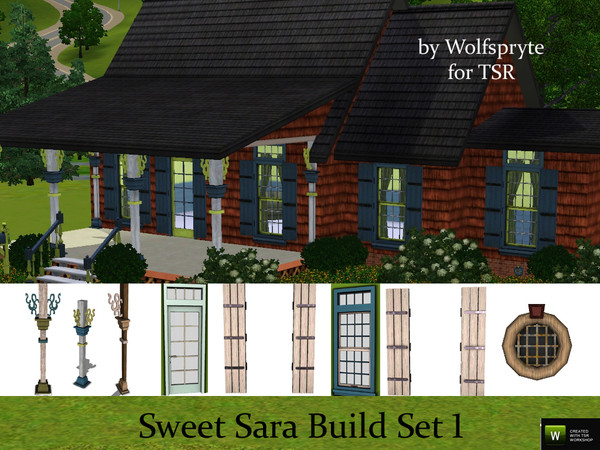 Sims 3 — Sweet Sara Build Set TSRAA by wolfspryte — Hi... I did this set for a request from Degera for an upcoming lot