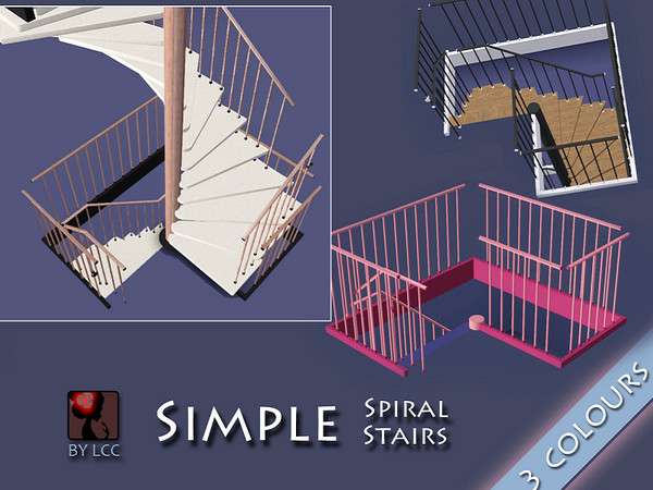 Sims 3 — SimpleSpiralStairs by LCC by lchenchen — SimpleSpiralStairs by LCC