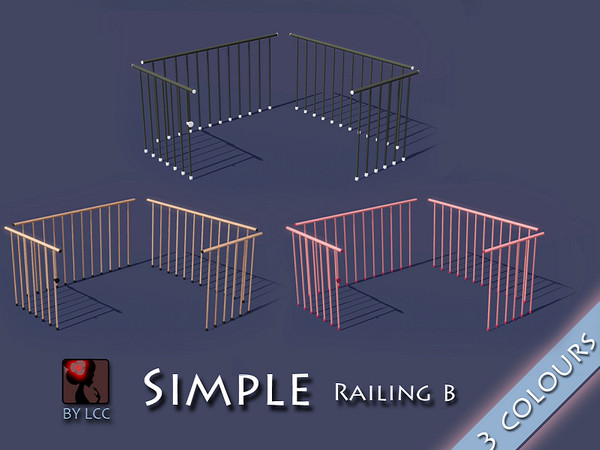 Sims 3 — SimpleRailingB by LCC by lchenchen — SimpleRailingB by LCC