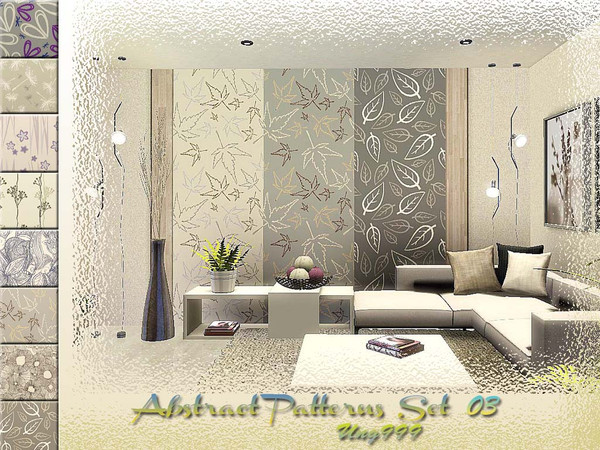 Sims 3 — Abstract Patterns Set 03 by ung999 — This set includes eight contemporary abstract patterns which are all so