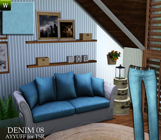 Sims 3 — Denim Pattern08 by ayyuff — Denim Pattern08