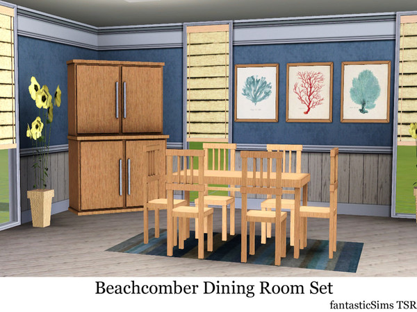 Sims 3 — Beachcomber Dining Room Set by fantasticSims — Beachcomber Collection A causual dining room set perfect for
