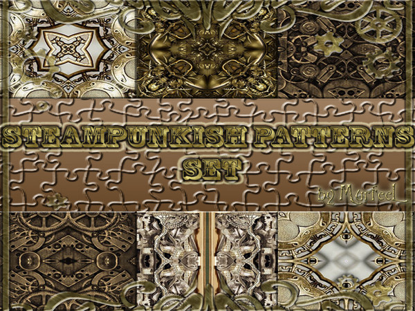 Sims 3 — Steampunkish Patterns Set by murfeel — Just a few quick patterns I put together in CAP to go with the Steampunk