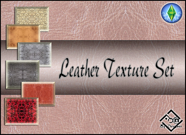 Sims 3 — Leather Texture Set by Devirose — A set of patterns to decorate walls and furniture and clothing and leather