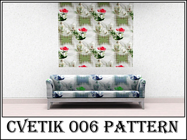 Sims 3 — Cvetik 006 pattern by Markesha — Created by Markesha. Recolorable Palette - 1.