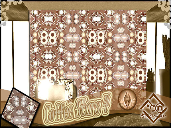Sims 3 — Coffee Stars 4 by Devirose — by Devirose-created using EA's 'Create a Pattern'.'--No need Expansion packs,base
