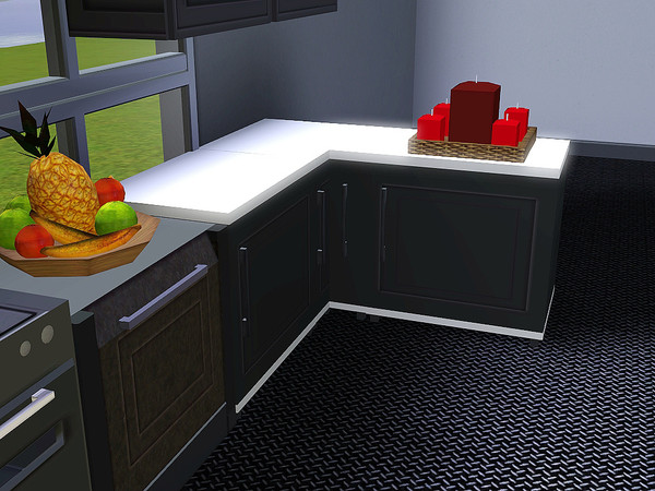 Sims 3 — counter top corner and base sonics by jomsims — counter top corner and base sonics. 3 part in one