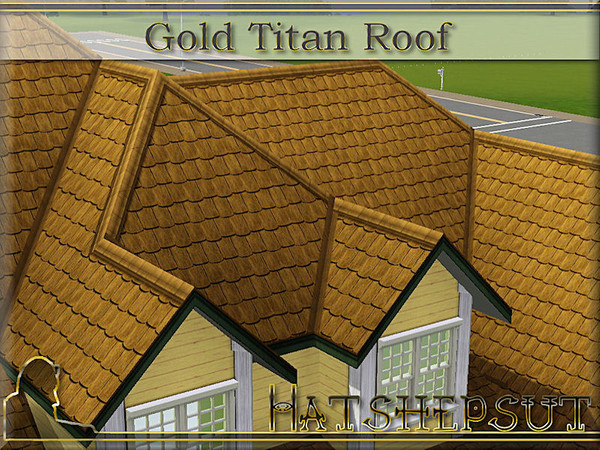 Sims 3 — Gold Titan Roofing by hatshepsut — Fabulously textured roofing