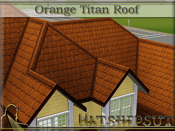 Sims 3 — Orange Titan Roofing by hatshepsut — Fabulously textured roofing