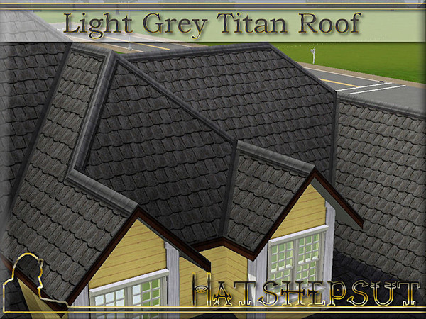 Sims 3 — Light Grey Titan Roofing by hatshepsut — Fabulously textured roofing