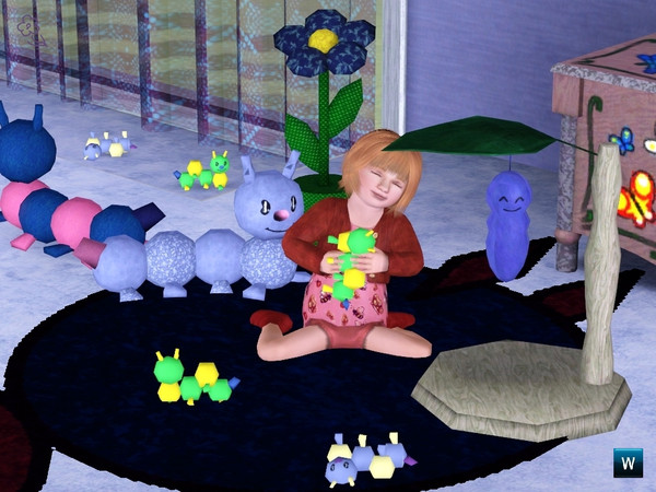 Sims 3 — Caterpillar Set by Flovv — A set that helps your little sim to learn how to be friends with the nature. 