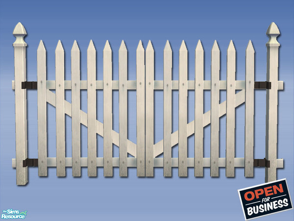 Sims 2 — OFB Picket Two Tile Straight Gate - Mesh 02 by Shakeshaft — Part of a set of Picket Two Tile Gates in four