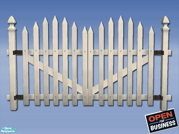 Sims 2 — OFB Picket Two Tile Gate - Mesh 02 by Shakeshaft — Part of a set of Picket Two Tile Gates in four styles