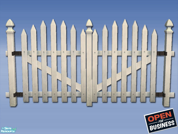 Sims 2 — OFB Picket Two Tile Gate - Mesh by Shakeshaft — Part of a set of Picket Two Tile Gates in four styles including