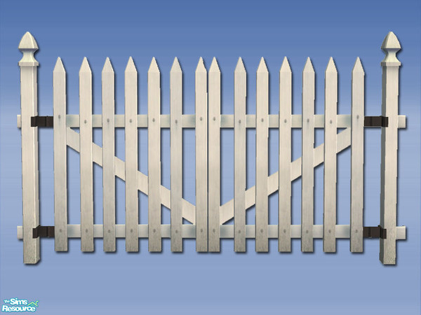 Sims 2 — Picket Two Tile Straight Gate - Mesh 02 by Shakeshaft — Part of a set of Picket Two Tile Gates in four styles