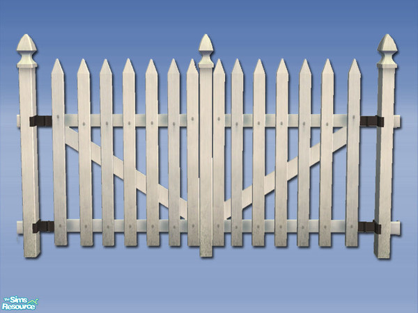 Sims 2 — Picket Two Tile Straight Gate - Mesh by Shakeshaft — Part of a set of Picket Two Tile Gates in four styles