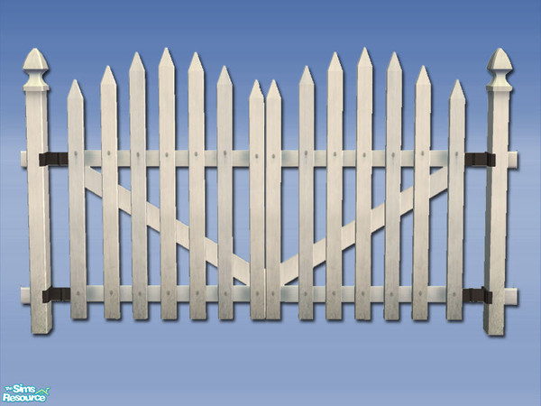 Sims 2 — Picket Two Tile Gate - Mesh 02 by Shakeshaft — Part of a set of Picket Two Tile Gates in four styles including