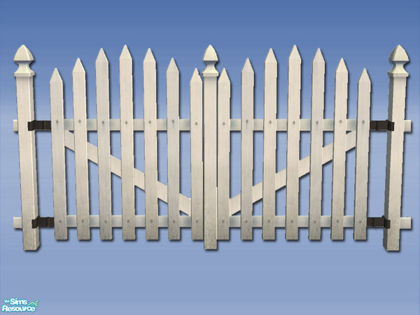 Sims 2 — Picket Two Tile Gate - Mesh by Shakeshaft — Part of a set of Picket Two Tile Gates in four styles including